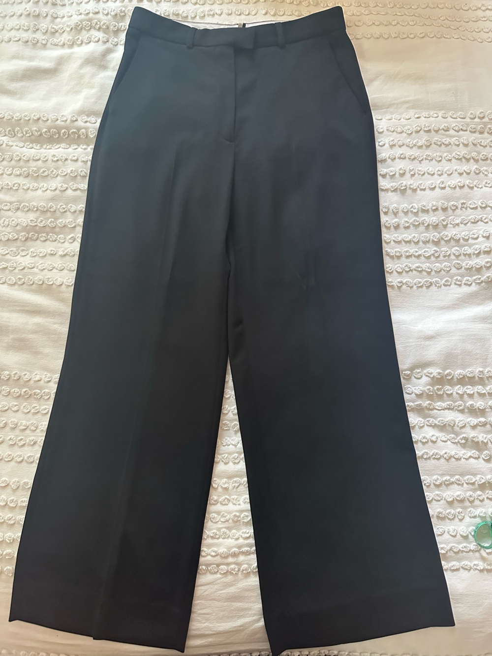 Topshop Wide-Leg Trousers in Black